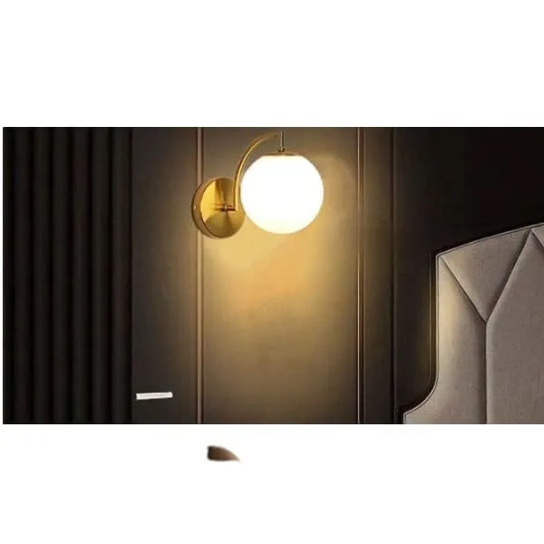 SWIATLO_Japanese_Design_Wall_Light/Wall_Lamp_to_Décor_Home/Living_Room/Bedroom/Office/Dining/Cafe/Restaurants,_Gold_(Pack_of_1,_with_Bulb)