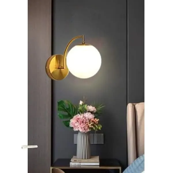 SWIATLO_Japanese_Design_Wall_Light/Wall_Lamp_to_Décor_Home/Living_Room/Bedroom/Office/Dining/Cafe/Restaurants,_Gold_(Pack_of_1,_with_Bulb)