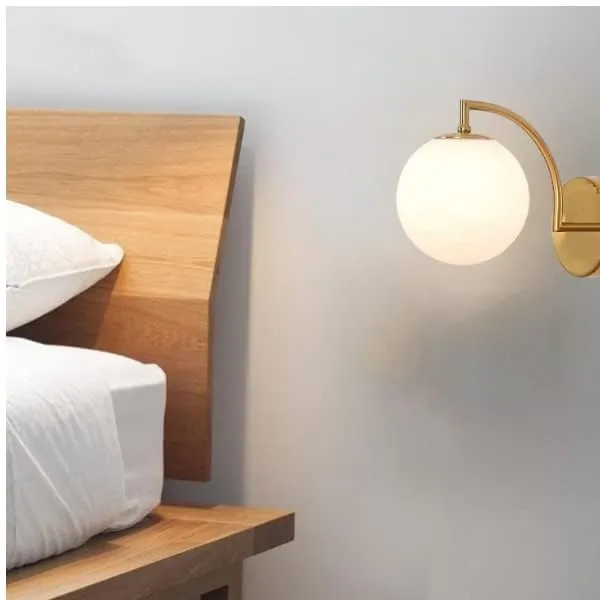 SWIATLO_Japanese_Design_Wall_Light/Wall_Lamp_to_Décor_Home/Living_Room/Bedroom/Office/Dining/Cafe/Restaurants,_Gold_(Pack_of_1,_with_Bulb)