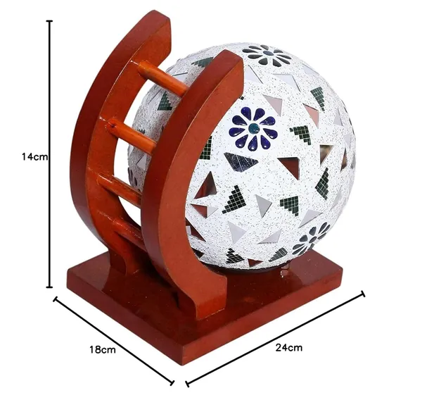 SWIATLO_Wall_Light/Wall_Lamp_to_Décor_Home/Living_Room/Bedroom/Office/Dining/Cafe/Restaurants,_Curve_Step_Flower_Globe,_Cherry_(Pack_of_1,_with_Bulb)