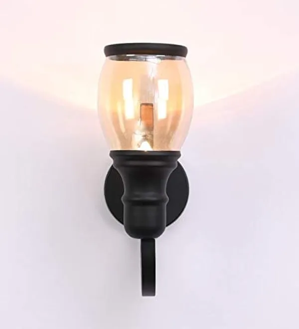SWIATLO_Wall_Light/Wall_Lamp_to_Décor_Home/Living_Room/Bedroom/Office/Dining/Cafe/Restaurants,_U-Bend_Slim,_Black_(Pack_of_1,_with_Bulb)