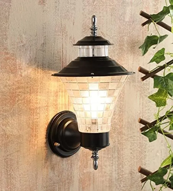SWIATLO_Wall_Light/Wall_Lamp_to_Décor_Home/Living_Room/Bedroom/Office/Dining/Cafe/Restaurants,_Jalwaa_Design,_Black_(Pack_of_1,_with_Bulb)