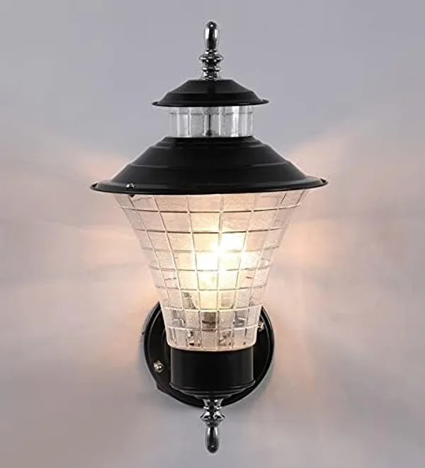 SWIATLO_Wall_Light/Wall_Lamp_to_Décor_Home/Living_Room/Bedroom/Office/Dining/Cafe/Restaurants,_Jalwaa_Design,_Black_(Pack_of_1,_with_Bulb)