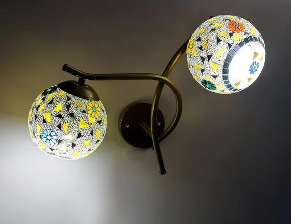 SWIATLO_Wall_Light/Wall_Lamp_to_Décor_Home/Living_Room/Bedroom/Office/Dining/Cafe/Restaurants,_Cross_Design_Double_Side_Open_Shade,_Gold_(Pack_of_1,_with_Bulb)