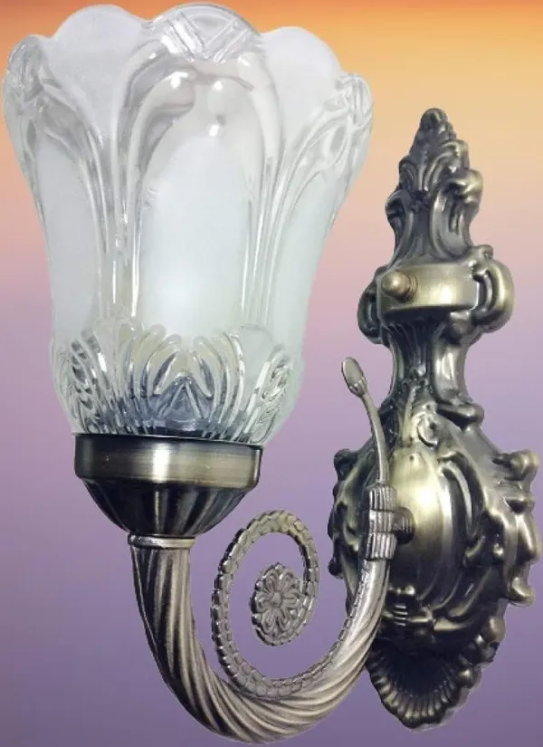 SWIATLO_Wall_Light/Wall_Lamp_to_Décor_Home/Living_Room/Bedroom/Office/Dining/Cafe/Restaurants,_Modern_Decorative_8827,_Black_Antique_(Pack_of_1,_with_Bulb)