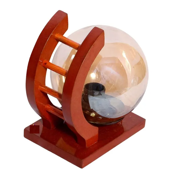 SWIATLO_Wall_Light/Wall_Lamp_to_Décor_Home/Living_Room/Bedroom/Office/Dining/Cafe/Restaurants,_Curve_Step_Luster_Globe,_Cherry_(Pack_of_1,_with_Bulb)