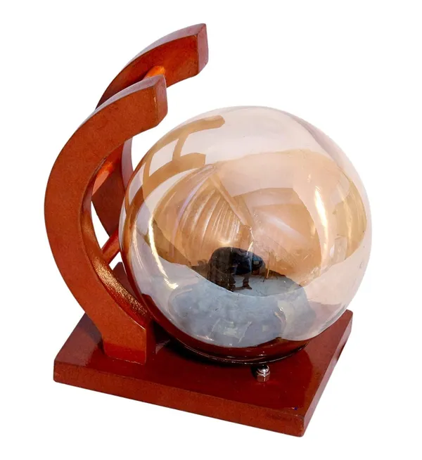 SWIATLO_Wall_Light/Wall_Lamp_to_Décor_Home/Living_Room/Bedroom/Office/Dining/Cafe/Restaurants,_Curve_Step_Luster_Globe,_Cherry_(Pack_of_1,_with_Bulb)