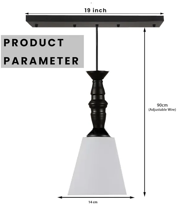 SWIATLO_71_WHITE_PVC_GLASS_LINEAR_THAALI_Cluster_Pendant_Light/Cluster_Hanging_Light/Cluster_Ceiling_Light/Three_Pendant_Lamp_to_Décor_Home/Living_Room/Office/Dining/Cafe/Restaurants_(with_Bulb)