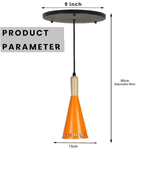 SWIATLO_Wooden_Cork_Orange_Chilam_ROUND_THAALI_Cluster_Pendant_Light/Cluster_Hanging_Light/Cluster_Ceiling_Light/Three_Pendant_Lamp_to_Décor_Home/Living_Room/Bedroom/Dining/Cafe/Restaurants_(with_Bulb)