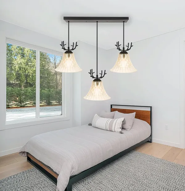 SWIATLO_3D_CURVE_Tapper_Design_Linear_Thaali_Linear_Cluster_Pendant_Light/Cluster_Hanging_Light/Cluster_Ceiling_Light/Three_Pendant_Lamp_to_Décor_Home/Living_Room/Bedroom/Office/Dining/Cafe_(with_Bulb)