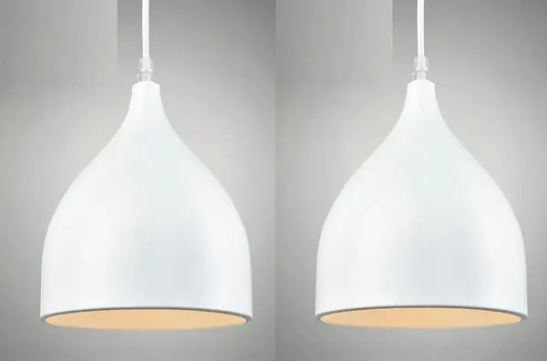 SWIATLO_Classic_White_3D_U_Shape_HANGING_Lamp/Pendant_Lamp/Ceiling_Light_to_Décor_Home/Living_Room/Bedroom/Office/Dining/Cafe/Restaurants_(Pack_of_2,_with_Bulb)