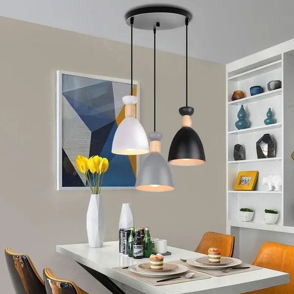 SWIATLO_KIN-720_MIX_(BL+WH+GR)_Modern_Cluster_Pendant_Lights_Nordic_Round_Cluster_Hanging_Light/Cluster_Ceiling_Light/Three_Pendant_Lamp_to_Décor_Home/Living_Room/Bedroom/Office/Dining/Cafe_(with_Bulb)