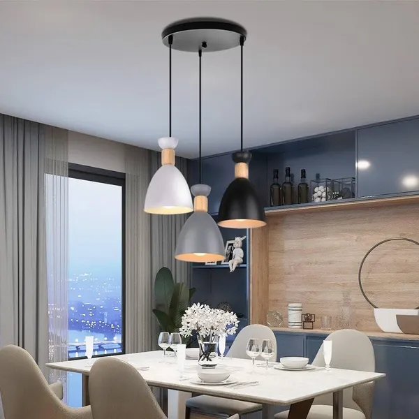 SWIATLO_KIN-720_MIX_(BL+WH+GR)_Modern_Cluster_Pendant_Lights_Nordic_Round_Cluster_Hanging_Light/Cluster_Ceiling_Light/Three_Pendant_Lamp_to_Décor_Home/Living_Room/Bedroom/Office/Dining/Cafe_(with_Bulb)