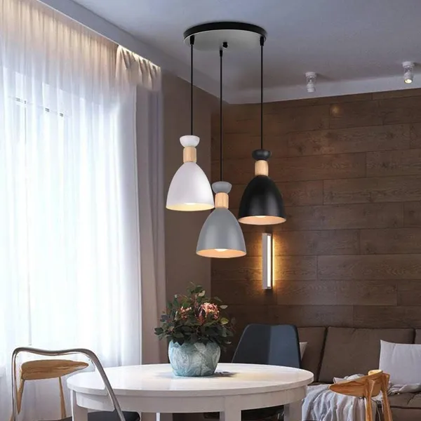 SWIATLO_KIN-720_MIX_(BL+WH+GR)_Modern_Cluster_Pendant_Lights_Nordic_Round_Cluster_Hanging_Light/Cluster_Ceiling_Light/Three_Pendant_Lamp_to_Décor_Home/Living_Room/Bedroom/Office/Dining/Cafe_(with_Bulb)