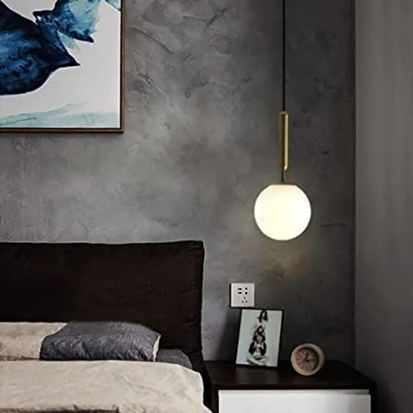 SWIATLO_Nordic_Gold_KIN-8051_HANGING_Lamp/Pendant_Lamp/Ceiling_Light_to_Décor_Home/Living_Room/Bedroom/Office/Dining/Cafe/Restaurants_(Pack_of_2,_with_Bulb)