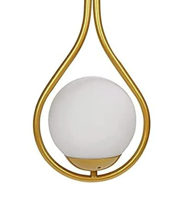 SWIATLO_Golden_Racket_Bat_Style_Globe_Decorative_Hanging_Lamp/Pendant_Lamp/Ceiling_Light_to_Décor_Home/Living_Room/Bedroom/Office/Dining/Cafe/Restaurants_(with_Bulb)