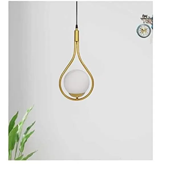 SWIATLO_Golden_Racket_Bat_Style_Globe_Decorative_Hanging_Lamp/Pendant_Lamp/Ceiling_Light_to_Décor_Home/Living_Room/Bedroom/Office/Dining/Cafe/Restaurants_(with_Bulb)