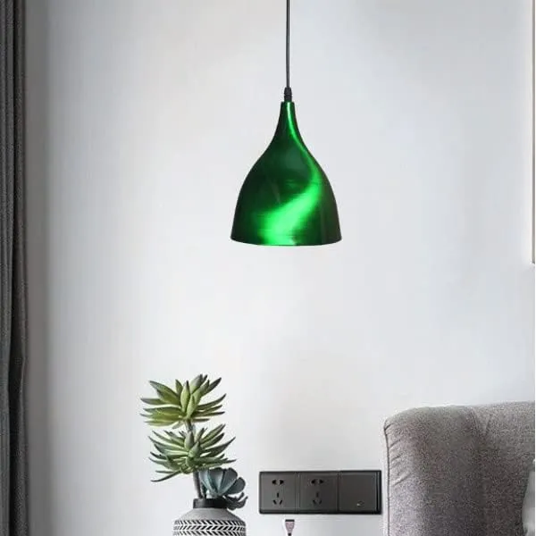SWIATLO_Classic_6_Inch_Decorative_Hanging_Lamp/Pendant_Lamp/Ceiling_Light_to_Décor_Home/Living_Room/Bedroom/Office/Dining/Cafe/Restaurants,_Green_(Pack_of_1,_with_Bulb)