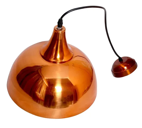 SWIATLO_Decorative_Hanging_Lamp/Pendant_Lamp/Ceiling_Light_to_Décor_Home/Living_Room/Bedroom/Office/Dining/Cafe/Restaurants,_10_Inch_Bowl,_Copper_(Pack_of_1,_with_Bulb)