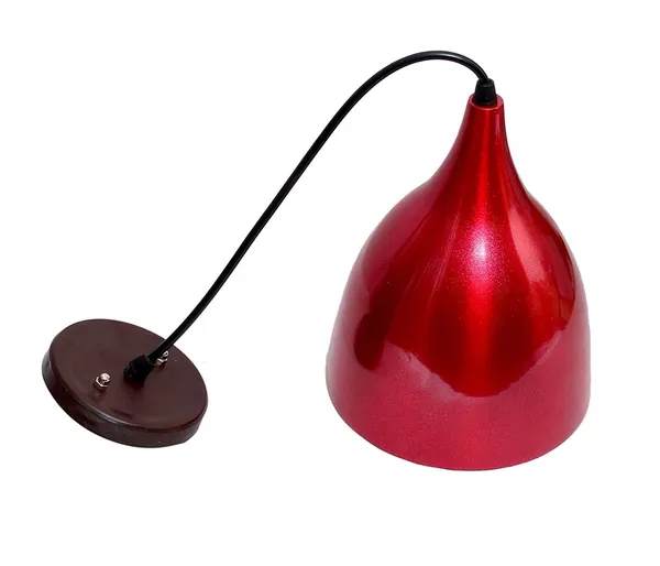 SWIATLO_Decorative_Hanging_Lamp/Pendant_Lamp/Ceiling_Light_to_Décor_Home/Living_Room/Bedroom/Office/Dining/Cafe/Restaurants,_Plain_Kuppi,_Mahroon_(Pack_of_1,_with_Bulb)