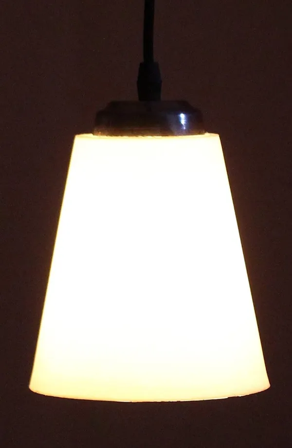 SWIATLO_Decorative_Hanging_Lamp/Pendant_Lamp/Ceiling_Light_to_Décor_Home/Living_Room/Bedroom/Office/Dining/Cafe/Restaurants,_Round_Tapper_Design,_White_(Pack_of_1,_with_Bulb)
