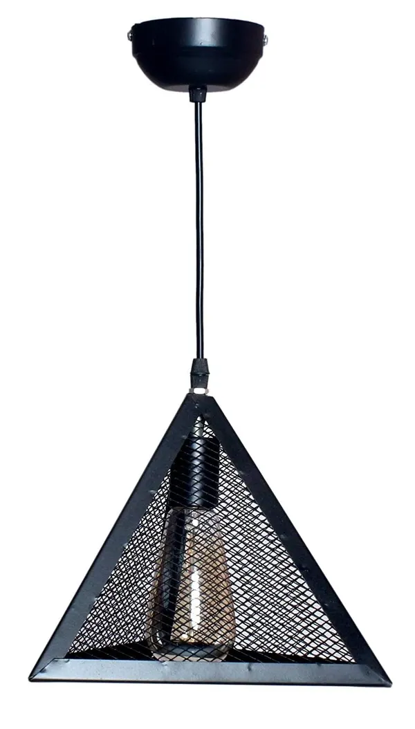 SWIATLO_Decorative_Hanging_Lamp/Pendant_Lamp/Ceiling_Light_to_Décor_Home/Living_Room/Bedroom/Office/Dining/Cafe/Restaurants,_Tikona_Shape_with_Jaali_(Pack_of_1,_with_Bulb)