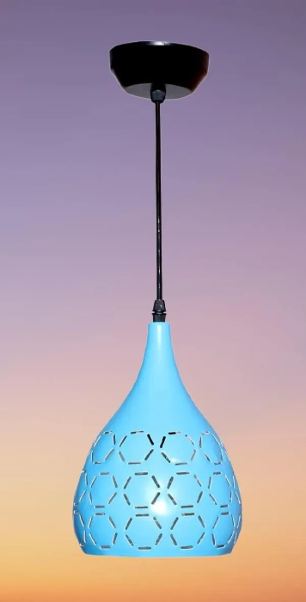 SWIATLO_Decorative_Hanging_Lamp/Pendant_Lamp/Ceiling_Light_to_Décor_Home/Living_Room/Bedroom/Office/Dining/Cafe/Restaurants,_Teen_Cutting,_Sky_(Pack_of_1,_with_Bulb)