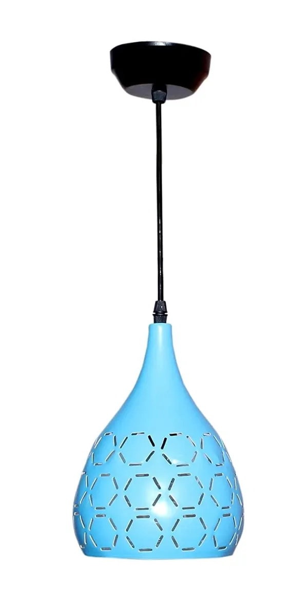 SWIATLO_Decorative_Hanging_Lamp/Pendant_Lamp/Ceiling_Light_to_Décor_Home/Living_Room/Bedroom/Office/Dining/Cafe/Restaurants,_Teen_Cutting,_Sky_(Pack_of_1,_with_Bulb)