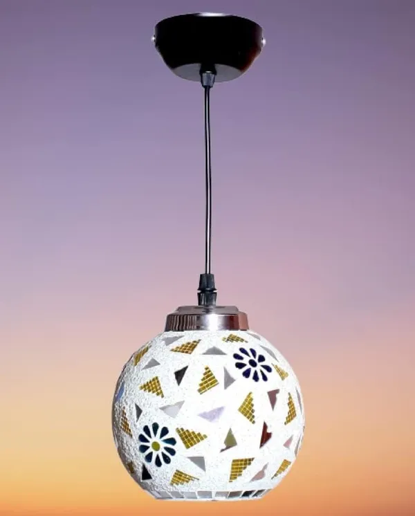 SWIATLO_Decorative_Hanging_Lamp/Pendant_Lamp/Ceiling_Light_to_Décor_Home/Living_Room/Bedroom/Office/Dining/Cafe/Restaurants,_Open_Globe,_Multi_(Pack_of_1,_with_Bulb)