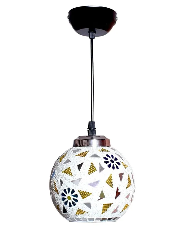 SWIATLO_Decorative_Hanging_Lamp/Pendant_Lamp/Ceiling_Light_to_Décor_Home/Living_Room/Bedroom/Office/Dining/Cafe/Restaurants,_Open_Globe,_Multi_(Pack_of_1,_with_Bulb)