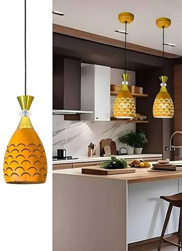 SWIATLO_Wooden_Color_Lezar_Moon_Cutting_Hanging_Lamp_for_Bedroom/Pendant_Lamp_for_Living_Room/Ceiling_Pendant_Lamp/Hanging_Pendant_Light_for_Bedroom/Office/Dining/Restaurants_(Pack_of_1,_with_Bulb)