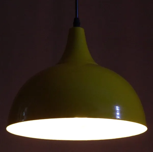 SWIATLO_Decorative_Hanging_Lamp/Pendant_Lamp/Ceiling_Light_to_Décor_Home/Living_Room/Bedroom/Office/Dining/Cafe/Restaurants,_10_Inch_Dome,_Yellow_(Pack_of_1,_with_Bulb)