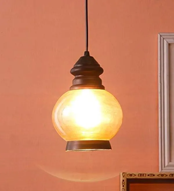 SWIATLO_Decorative_Hanging_Lamp/Pendant_Lamp/Ceiling_Light_to_Décor_Home/Living_Room/Bedroom/Office/Dining/Cafe/Restaurants,_Taj_Shape,_Luster_(Pack_of_1,_with_Bulb)
