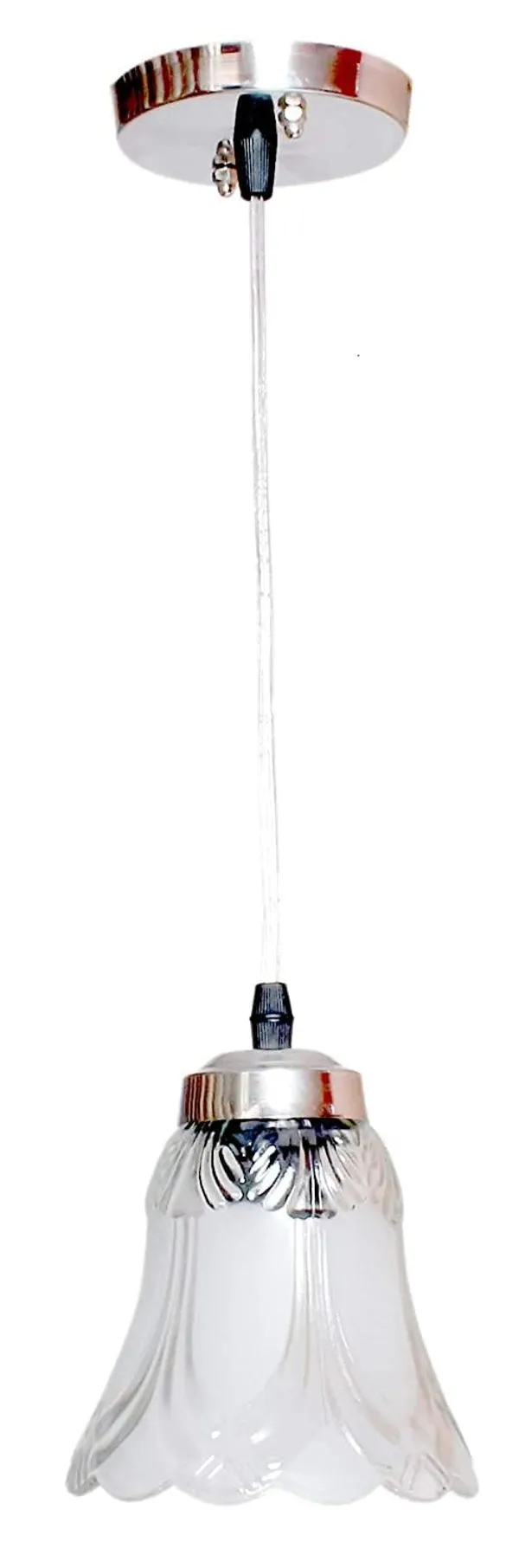 SWIATLO_Decorative_Hanging_Lamp/Pendant_Lamp/Ceiling_Light_to_Décor_Home/Living_Room/Bedroom/Office/Dining/Cafe/Restaurants,_Ghanti_Shape,_Clear_(Pack_of_1,_with_Bulb)