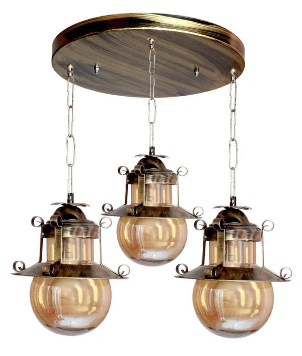 SWIATLO_Decorative_Cluster_Pendant_Light/Cluster_Hanging_Light/Cluster_Ceiling_Light/Three_Pendant_Lamp_to_Décor_Home/Living_Room/Bedroom/Office/Dining/Cafe/Restaurants,_Globe_Design_(with_Bulb)