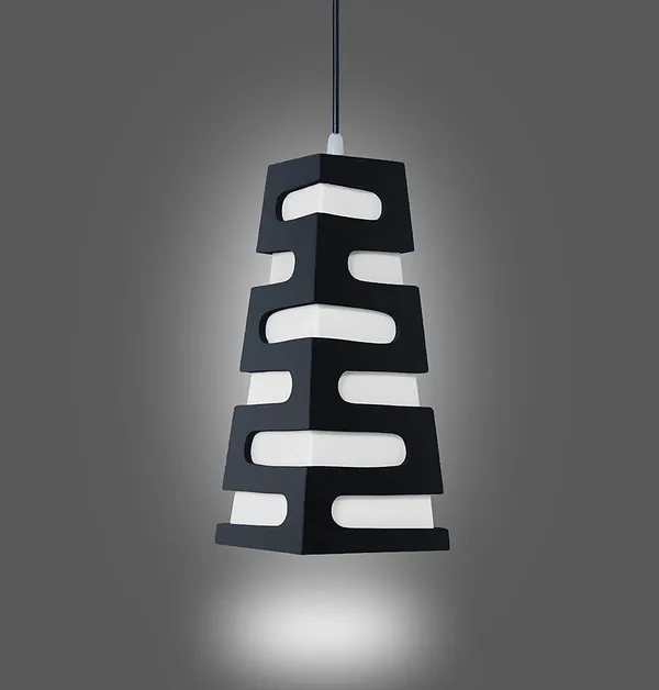 SWIATLO_Decorative_Cluster_Pendant_Light/Cluster_Hanging_Light/Cluster_Ceiling_Light/Three_Pendant_Lamp_to_Décor_Home/Living_Room/Bedroom/Office/Dining/Cafe/Restaurants,_Tapper_Design,_Black_(with_Bulb)