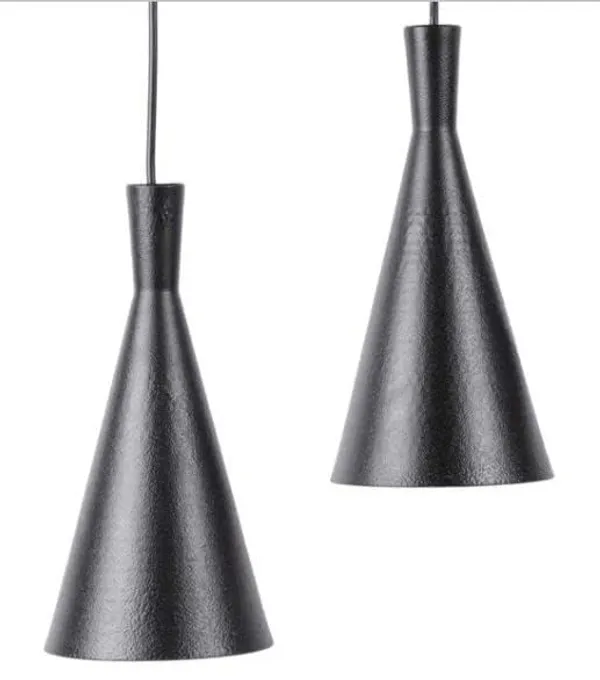 SWIATLO_Decorative_Linear_Cluster_Pendant_Light/Cluster_Hanging_Light/Cluster_Ceiling_Light/Three_Pendant_Lamp_to_Décor_Home/Living_Room/Office/Dining/Cafe/Restaurants,_Kone_Deisgn,_Black_(with_Bulb)