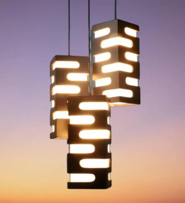 SWIATLO_Decorative_Cluster_Pendant_Light/Cluster_Hanging_Light/Cluster_Ceiling_Light/Three_Pendant_Lamp_to_Décor_Home/Living_Room/Bedroom/Office/Dining/Cafe/Restaurants,_S_Design,_Black_(with_Bulb)