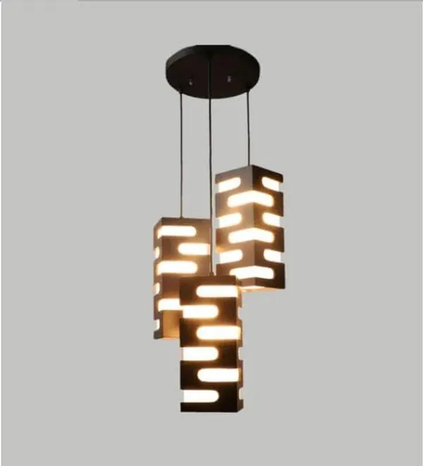 SWIATLO_Decorative_Cluster_Pendant_Light/Cluster_Hanging_Light/Cluster_Ceiling_Light/Three_Pendant_Lamp_to_Décor_Home/Living_Room/Bedroom/Office/Dining/Cafe/Restaurants,_S_Design,_Black_(with_Bulb)