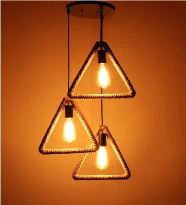 SWIATLO_Decorative_Cluster_Pendant_Light/Cluster_Hanging_Light/Cluster_Ceiling_Light/Three_Pendant_Lamp_to_Décor_Home/Living_Room/Bedroom/Office/Cafe/Restaurants,_Rassi_Tikona_Design,_Beige_(with_Bulb)