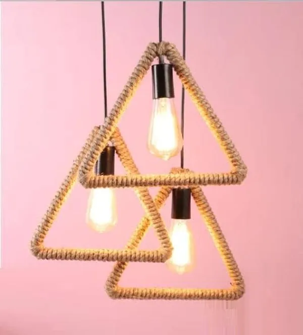 SWIATLO_Decorative_Cluster_Pendant_Light/Cluster_Hanging_Light/Cluster_Ceiling_Light/Three_Pendant_Lamp_to_Décor_Home/Living_Room/Bedroom/Office/Cafe/Restaurants,_Rassi_Tikona_Design,_Beige_(with_Bulb)