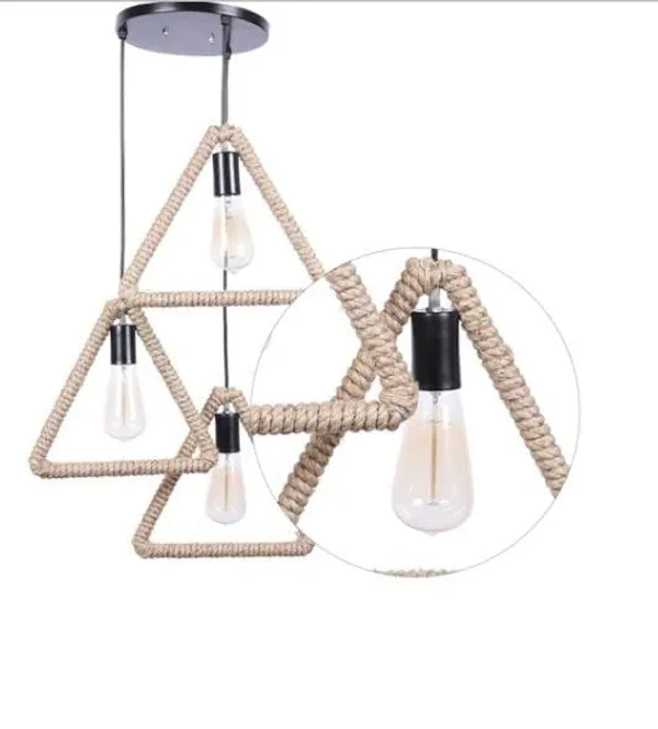 SWIATLO_Decorative_Cluster_Pendant_Light/Cluster_Hanging_Light/Cluster_Ceiling_Light/Three_Pendant_Lamp_to_Décor_Home/Living_Room/Bedroom/Office/Cafe/Restaurants,_Rassi_Tikona_Design,_Beige_(with_Bulb)