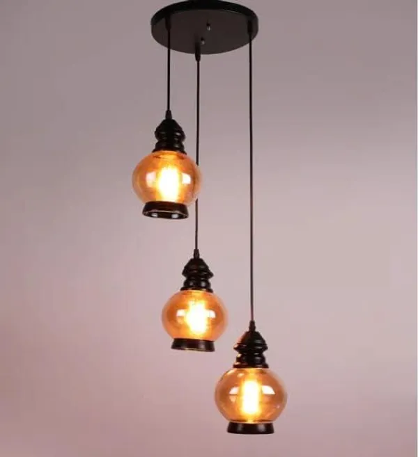SWIATLO_Decorative_Cluster_Pendant_Light/Cluster_Hanging_Light/Cluster_Ceiling_Light/Three_Pendant_Lamp_to_Décor_Home/Living_Room/Bedroom/Office/Cafe/Restaurants,_Balloon_Design,_Luster_(with_Bulb)