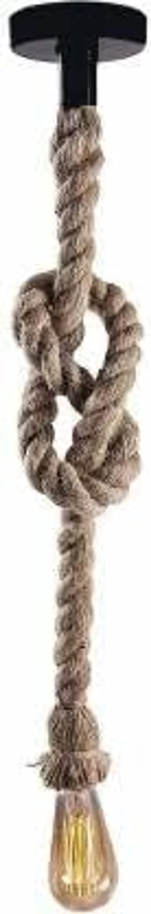 SWIATLO_Decorative_Hanging_Lamp/Pendant_Lamp/Ceiling_Light_to_Décor_Home/Living_Room/Bedroom/Office/Dining/Cafe/Restaurants,_Rope_Hanging,_Beige_(Pack_of_1,_with_Bulb)