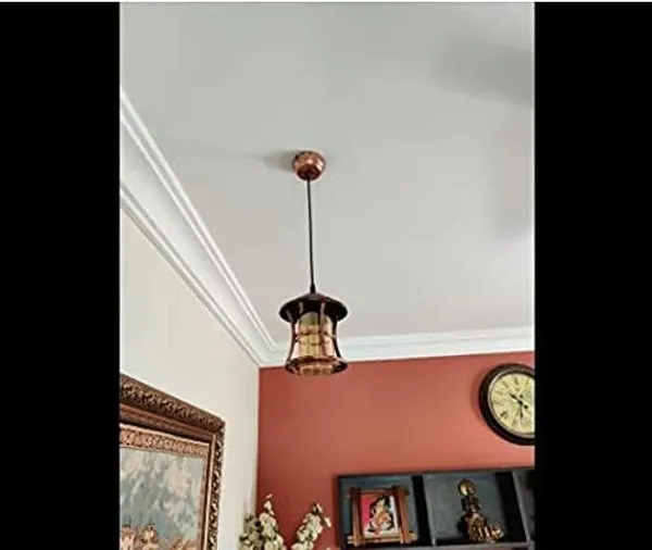 SWIATLO_Decorative_Hanging_Lamp/Pendant_Lamp/Ceiling_Light_to_Décor_Home/Living_Room/Bedroom/Office/Dining/Cafe/Restaurants,_Copper_Antique_(Pack_of_1,_with_Bulb)