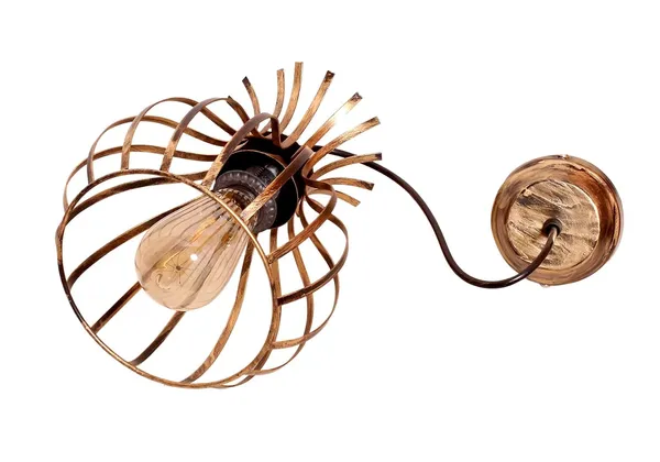 SWIATLO_Decorative_Hanging_Lamp/Pendant_Lamp/Ceiling_Light_to_Décor_Home/Living_Room/Bedroom/Office/Dining/Cafe/Restaurants,_Flower_Design,_Golden_Antique_(Pack_of_1,_with_Bulb)