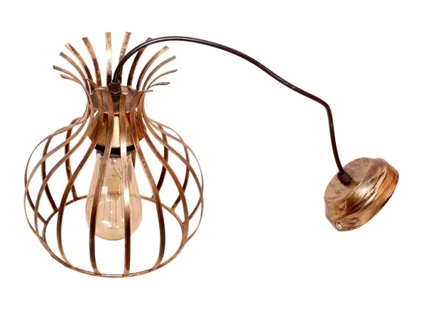 SWIATLO_Decorative_Hanging_Lamp/Pendant_Lamp/Ceiling_Light_to_Décor_Home/Living_Room/Bedroom/Office/Dining/Cafe/Restaurants,_Flower_Design,_Golden_Antique_(Pack_of_1,_with_Bulb)