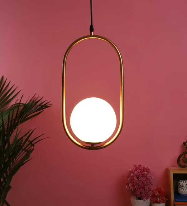 SWIATLO_Decorative_Hanging_Lamp/Pendant_Lamp/Ceiling_Light_to_Décor_Home/Living_Room/Bedroom/Office/Dining/Cafe/Restaurants,_Cylinderical_Design_with_Milky_Glass_(Pack_of_1,_with_Bulb)