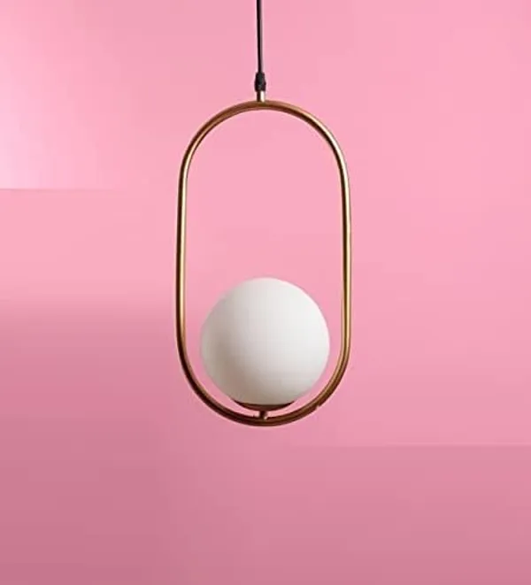 SWIATLO_Decorative_Hanging_Lamp/Pendant_Lamp/Ceiling_Light_to_Décor_Home/Living_Room/Bedroom/Office/Dining/Cafe/Restaurants,_Cylinderical_Design_with_Milky_Glass_(Pack_of_1,_with_Bulb)
