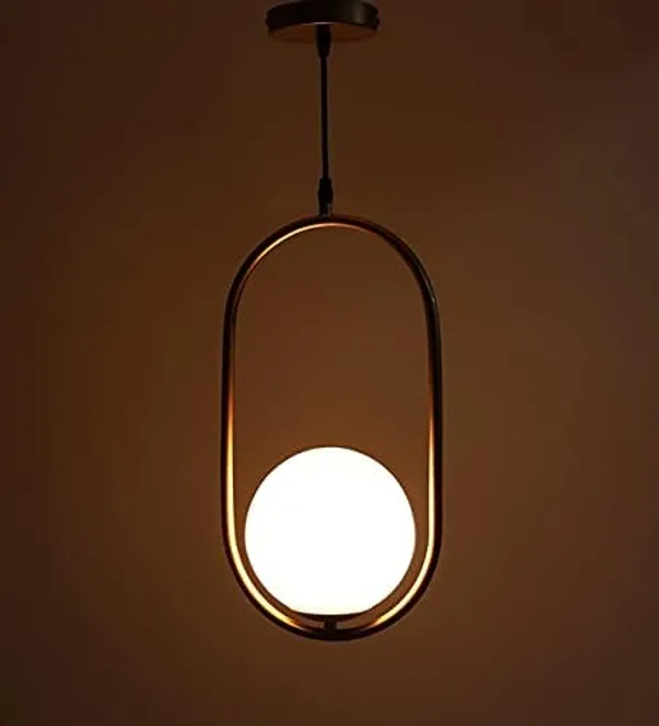 SWIATLO_Decorative_Hanging_Lamp/Pendant_Lamp/Ceiling_Light_to_Décor_Home/Living_Room/Bedroom/Office/Dining/Cafe/Restaurants,_Cylinderical_Design_with_Milky_Glass_(Pack_of_1,_with_Bulb)